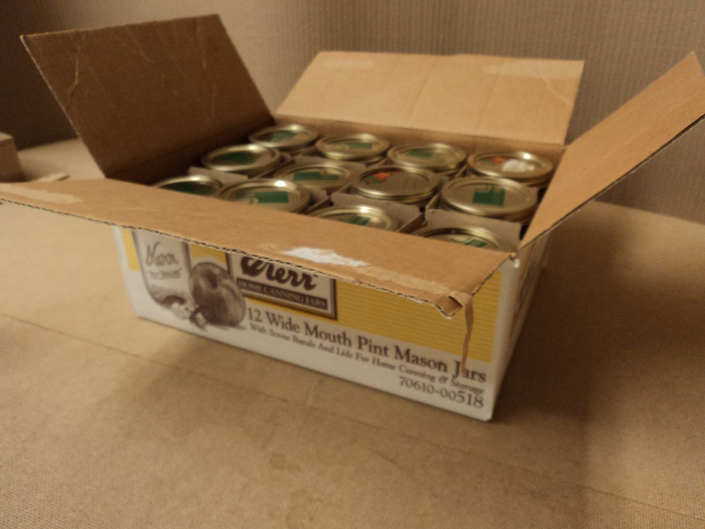 Standard 1 Pint Canning Jars Clear Lot of 12 Mason Kerr Glass eBay